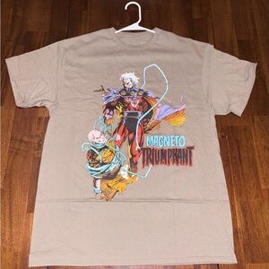Magneto Triumphant Graphic T-Shirt - Tan Large